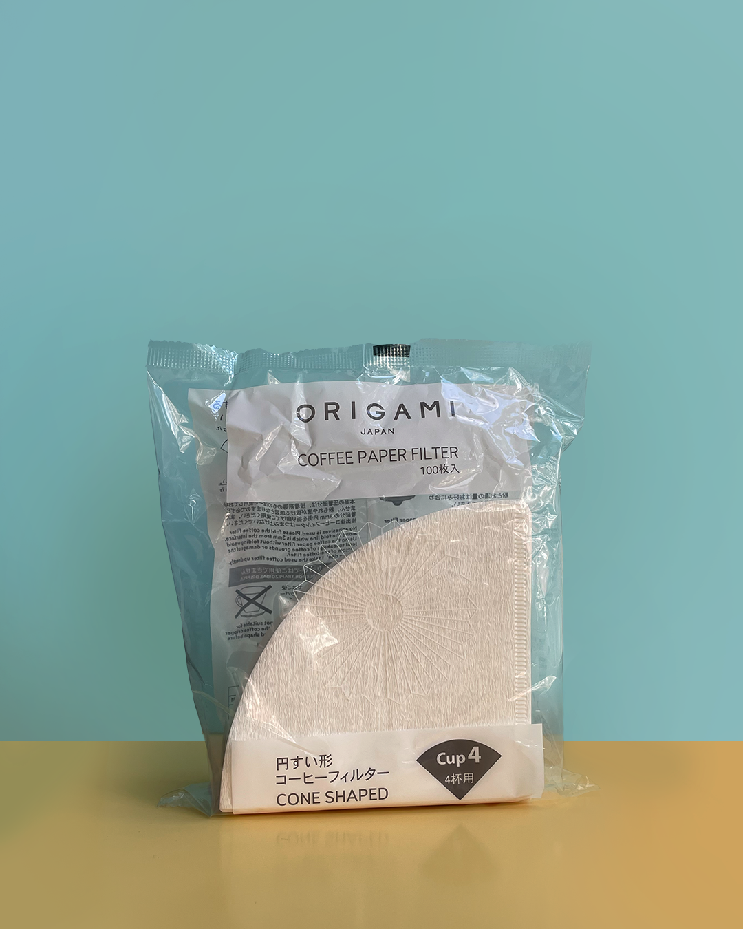 Origami Cone Paper Filters Cup 2/4